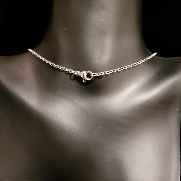 2/$20 Celestial Silver with Blue Rhinestone Layering Necklace - Picture 5 of 5